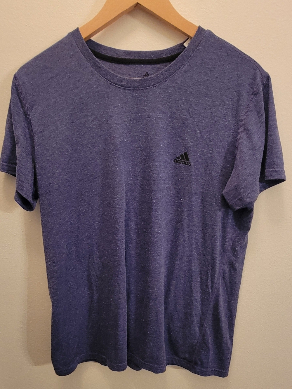 adidas Men’s Heather Blue Short Sleeve Athletic Tee - XL